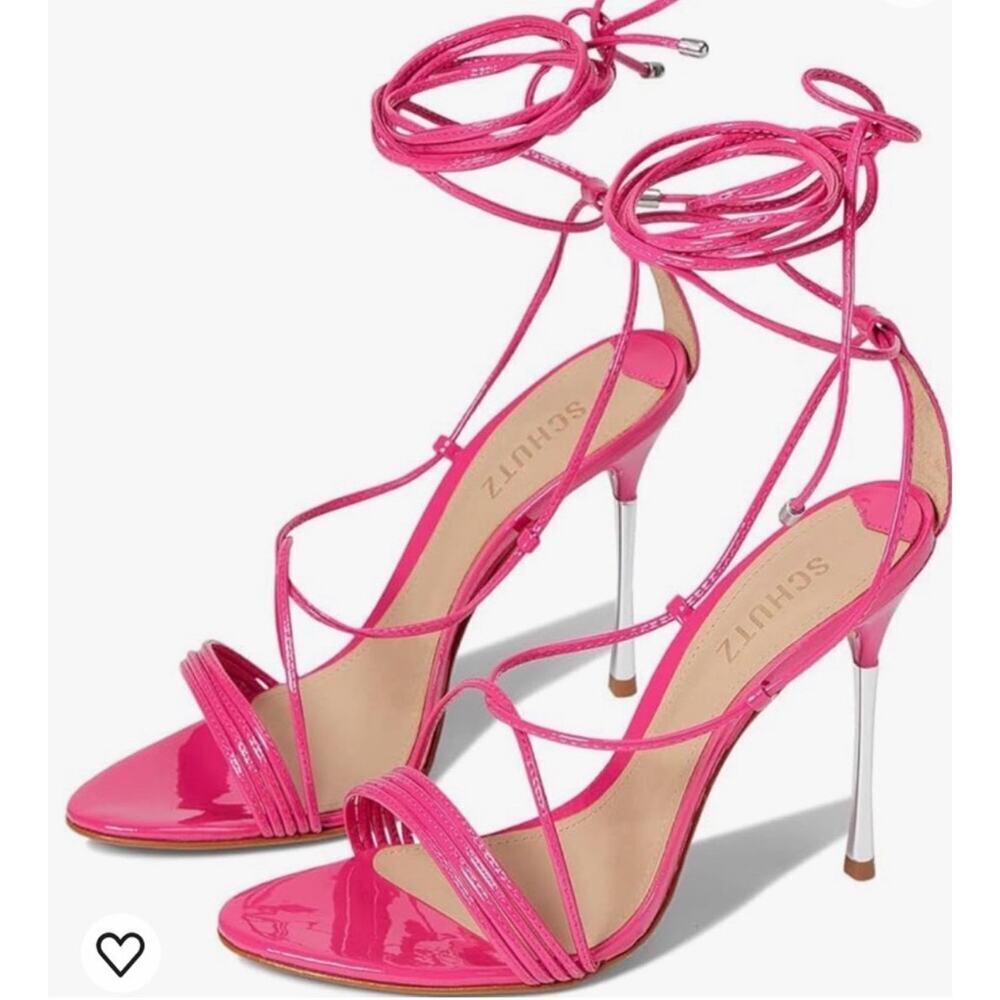 Nib- Schutz-Adeline Strappy Ankle-Tie Sandals-6.5